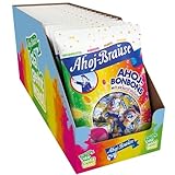 Frigeo Ahoj-Brause Bonbons mit Brause-Pulver – Frucht-Bonbons mit prickelnder Füllung, Brause-Bonbons in vier süß-sauren Geschmacksrichtungen, vegan, im Vorrats-Pack, 15 x 150 g