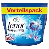 Lenor Waschmittel Pods, 50 Waschladungen, Aprilfrisch, Vollwaschmittel, Langanhaltende Frische & Geruchsentfernung Bei Kaltwäsche