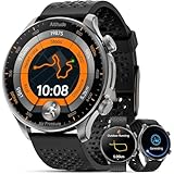 Joautrial GPS Smartwatch Herren, 1,60' AMOLED Smart watch, Bluetooth-Kopfhörer verbinden Sportuhren, Lokale Musik, Fotoalbum, Aufnahme, AI Assistent, 170+Sportmodi Fitnessuhr für iOS Android (Schwarz)