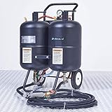 Mobiles Sandstrahlgerät DUO - 74 Liter Sandstrahlen Strahlkessel mit Zubehör