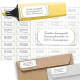 Adress-Etiketten - Adress-Aufkleber Sticker mit Ihrem Wunschtext 53x 21mm, für 1 bis 5 Zeilen Text – 110 Stück – 38 Hintergründe zur Auswahl (06 Pattern)