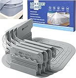 We make hope 4 Stück Bettlakenspanner, Spannbettlakenhalter mit Verschlussstreifen, rutschfeste Bettlakenhalter für Bettwannen, Bettlakenregal mit Sperrstreifen für Alle Matratzengrößen