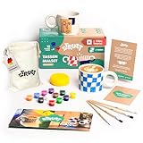 STRUCT® Keramik Bemalen - Tassen für Erwachsene - (inkl. Tassen, Farben, Pinsel, Gratis-Videokurs)