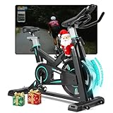 [2025 Aktualisierte]WENOKER Heimtrainer,Magnetwiderstand Stationäres Fahrrad für Zuhause,Indoor Bike mit Flüsterleise,Schweres Schwungrad und Verbesserter LCD-Monitor