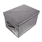Alipis Box Mit Deckel Plastikkisten Mit Deckel Faltbare Mit Deckel Große Waschbare Baumwoll Leinen Aufbewahrungskiste Für Kleidung Und Praktische Ordnungsbox Für Schlafzimmer Und Kinderzimmer