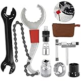 DERERSTE 7Pcs Fahrradreparatur-Werkzeugsatz 3-in-1 Kassette Removal Tool Kettenbrecher Kurbelabzieher Tretlagerentferner Nabenkonusschlüssel Speichenschlüssel