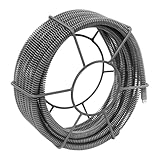 Fyssnn Rohrreinigungsspirale Abflussreiniger Spirale Ø12mm/16mm, Verdichtete Flexible Spirale, Multifunktionale Rohrreiniger für Rohrreinigung von Toilette Waschbecken Badewanne (16mm*10m)