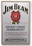 Retro Whiskey Blechschild passend für Jim Beam Liebhaber und Genießer - geprägtes Bar Deko, Wandschild Schild - 30 x 20 cm