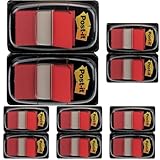 Post-it Index Haftstreifen, Standard, Rot, 2 Spender, 25.4 mm x 43.2 mm, 50 Haftstreifen/Spender - Extrastarke Haftstreifen für Dokumente und Informationen (Packung mit 5)