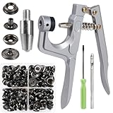 Druckknopf Set mit Zange, 40set (Ø 15mm) Druckknöpfe, Kupfer Druckknopf set Werkzeug Bronze Kleidung Snaps Druckknöpfe mit Zange für Leder Handwerk Jacke Brieftasche Handtasche
