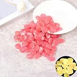 Im Dunkeln leuchtende Kieselsteine, Gartenkiesel, im Dunkeln leuchtende Steine, Felsen(Pink)