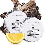 Schnurrbartwachs im Set mit zwei Dosen - Starker Schnurrbarthalt - Moustache Wax - Wachs zum Stylen von Schnurrbart und Bart - Bartwachs 100% natürliche Inhaltsstoffe (2 Stück (60g))