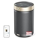 Dreo Energiesparender Heizlüfter, 1500W energiesparender leiser Raumheizer, tragbare Keramik-Fan-Heizer, Thermostat 3 Modi 12H Timer, Überhitzungs- und Kippschutz, für Schlafzimmer, Atom 316, Gold