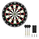 joyionic Dartscheibe Dartboard, African Top Grade Sisal, Durchmesser 45,5 cm, mit Wandhalterung, inkl. Dartpfeile 3 Stück mit Aufbewahrungsbox