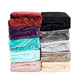 MALIKA Luxus Cashmere-Touch Spannbettlaken für Topper bis 10 cm Steghöhe Boxspring Winter Plüsch Spannbetttuch Teddy Coral Fleece, Farbe:Anthrazit, Größe:140x200-160x200 cm
