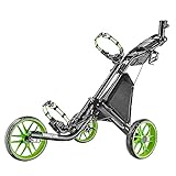CaddyTek Golfwagen golf trolleys 3 Rad Golf Push cart leicht falten-lime