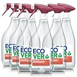 Ecover Küchenreiniger-Spray, Backofen- und Herdreiniger, effektiver Fettlöser gegen Schmutz, 6er Pack, 6 x 500 ml