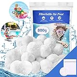 Yepnfro Filterbälle Pool, 800g Filterballs für Sandfilteranlagen ersetzen 29kg Filtersand Pool, Washbar Filter Balls Geeignet für Pool Filter Schwimmbad Filteranlagen, Aquarium und Poolzubehör.