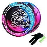 Huudngeje Professionelles Yoyo-Legierung, Nicht Reagierendes Yoyo, 10 Kugellager-Yoyo für Fortgeschrittene Spieler, Kinder, AnfäNger, 5