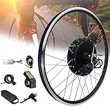 Elektrofahrrad Umbausatz, Hinterradnabenmotor Umbau mit Display, Hochgeschwindigkeits-Brushless-Getriebeloss-Kit
