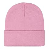 The ScotchMan Herren Damen Outdoor Beanie Strickmütze Wollmütze Einheitsgröße Rosa