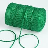 CIVIOOH 3 mm/5 mm natürliches Jute-Schnurseil, grüne Gartenschnur, DIY-Sackleinen, Juteschnur, zum Umwickeln mit geflochtenem Seil für Boxen, 50 m