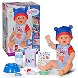 BABY born Jonas 43cm, Babypuppe mit 10 Funktionen und Accessoires, für Kinder ab 3 Jahren, funktioniert ohne Batterie, 43cm große Puppe, 836415 Zapf Creation