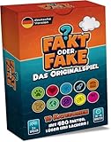 Fakt oder Fake – Lustiges Kartenspiel für Erwachsene & Familie | Quiz- & Partyspiel | 480 Fakten & Fakes in 10 Kategorien | Deutsche Ausgabe | Für 2+ Personen