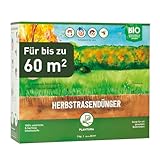 Plantura Bio-Herbstrasendünger, 3 Monate Langzeitwirkung, Kaliumdünger für maximale Winterhärte, Streuwagen geeignet, 3 kg für 60 m²