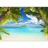 murando - Vlies Fototapete Tropische Insel 350x256 cm - Foto Tapete Schlafzimmer Wohnzimmer Moderne Vliestapete XXL Wandtapete Motivtapeten 3d Effekt Wand Dekoration - Strand Meer 10110903-21