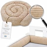 Totsy Baby Seitenschläferkissen Bettschlange Body Pillow 300 cm Baumwolle - Kopfkissen lang Bettrolle Schlafkissen Nackenrolle Beige