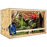 ITA Holz Terrarium 120x60x60 cm mit Seitenbelüftung & Integriertem Hygrometer - Holzterrarium aus OSB-3 Platten - Terrarien für Reptilien, Schlangen, Amphibien - EU Produkt, FSC Zertifiziert