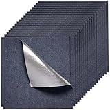 VEVOR Teppichfliesen 609,6 x 609,6 x 5 mm, 15er-Pack, selbstklebender Teppichboden mit Fläche von 5,5 m², Teppich Bodenbelag, einfacher DIY-Austausch für Wohnzimmer und Büro, Grau