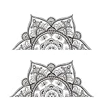 Toddmomy 2 Stück Mandala Wandtattoo aus Selbstklebendem Schwarzem PVC Ablösbar Haftstark Fenster und Raumdekoration für Wohnzimmer Schlafzimmer Büro