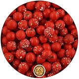 EinsSein 0,35kg Crispy Schokoperlen rot-grün-weiss Weihnachten | essbare Deko Süssigkeiten Candy Sweets | mini Kugeln für Gastgeschenke Mitgebsel | Tischdeko zum Essen