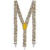 Boland - Hosenträger mit Pailletten, Gesamtlänge 75 cm mit Metallclips, Hosenhalter, Kostüm Accessoire für Karneval, Mottoparty oder JGA, Gold