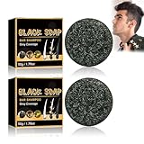 Black Soap Haarseife Shampoo Seife Anti-haarausfall Shampoo-Bar Natürliches schwarzes Haarshampoo Schwarzes und Dickes Haar Shampoo für fördert Gesundes Haarwachstum und Verhindert Haarausfall