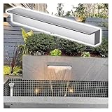 Springbrunnen-Set aus Edelstahl für Wandteiche und Wasserspiele, langlebiger Auslass mit PVC-Anschluss für einfache Installation