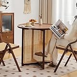 Couchtisch Rund, Mitteltisch Für Wohnzimmer, Moderner Kleiner Couchtisch Aus Rattan, Niedrige Couchtische, Kleiner Couchtisch, Runder Beistelltisch, Wohnzimmer Tisch, Kleiner Teetisch Für Die Wohnung(