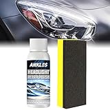 lomdung Reparatur Flüssigkeit für Autoscheinwerfer, 50ml Auto Scheinwerfer Reparatur Flüssigkeit, Autoscheinwerfer Politur Flüssigkeit, Beseitigt Kratzer Vergilbung Unschärfe Verlängert Lebensdauer