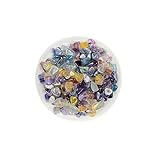 ADERFETBI Steine und Kristalle zerkleinerte Steinpartikel aus Naturfarbenem Fluorit-Kristall Blumenvase Landschaftsbau Kristall und Heilstein Kristalle (100g, 5-7mm)