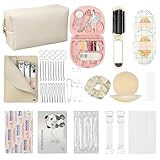 Braut-Notfall-Set für Hochzeitstag, 60+ Hochzeit Essentials Survival Set für Team Braut, tragbares Reise-Set mit Make-up-Tasche, tägliche Arbeitsutensilien