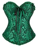 KUOSE Damen Vollbrust Corsage Bauchweg Korsage Top Übergrößen Schwarz
