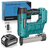 Yofuly Akku Tacker Nagelpistole Kompatibel mit Makk-ita 18V 21V Akku, 2 in 1 Elektrotacker Nagler mit 1x4000mAh Batterie, 18 Gauge Tacker Elektrisch Geeignet für 18GA Nägel und Klammern (Ohne Nägel)