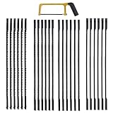 24 Stück Dekupiersägeblätter,127mm Zähne Kohlenstoffstahl Dekupiersäge Sägeblätter 10/15/18/24,Dekupiersägeblätter Rund Mit Stift,Laubsägeblätter Für Die Holzbearbeitung, Elektrowerkzeug Zubehör