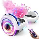 SISIGAD Hoverboard 6,5 Zol l Zweimotoren 2-Rad-Hoverboard,Hoverboard mit LED-Leuchten Bluetooth