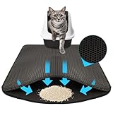 KARAT Katzenstreumatte, Anthrazit, 76 x 61 cm, wasserdichte Unterlage für Katzentoilette - Katzenmatte schützt den Boden vor Katzenstreu - Matte Katzenklo