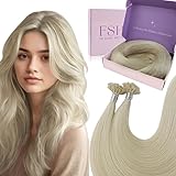 Fshine Hellblond Bondings Extensions Echthaar 35cm 50 Strähne Haarverlängerun Echthaar Bondings U Tip Extensions Echthaar Keratin Bondings Echthaar 50g Farbe 1000