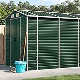 Hommdiy Gerätehaus Grün 191x895x198 cm Verzinkter Stahl
