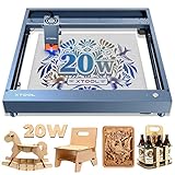 xTool D1 Pro Laser Gravur - 120W CNC Lasergravierer und Laser Cutter, 20W Ausgangsleistung, 24000mm/min, 0.1mm Ultra Fine Compressed Dot(430 * 390 mm)